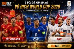3 đội có khả năng vô địch World Cup 2026 cùng phân tích của chuyên gia 188BET SANTAGERTRUDIS